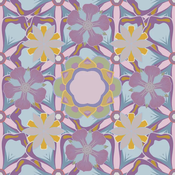 Motif Moderne Multicolore Abstrait Sans Couture Ornement Géométrique Répétitif Raster — Image vectorielle