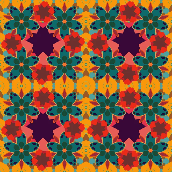 Vektorillustration Kleine Stilisierte Blumen Ditsy Niedliche Florale Nahtlose Muster Braunen — Stockvektor