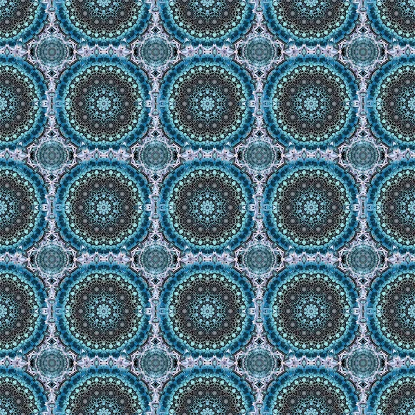 Ilustración Vectorial Patrón Floral Sin Costuras Damasco Colores Azul Verde — Archivo Imágenes Vectoriales