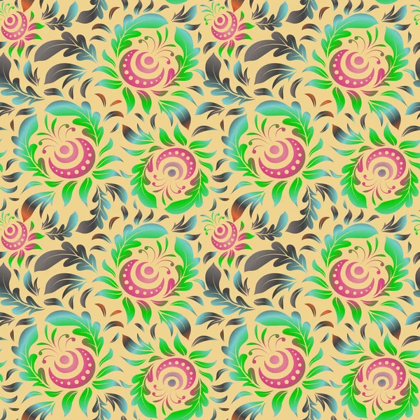 Retro Seamless Pattern Antique Style Acanthus Серый Розовый Оранжевый Винтажный — стоковый вектор