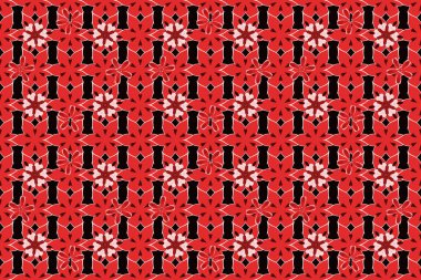 Dekorasyon ve tasarım için güzel bir raster deseni. Vintge tarzında moda baskı. Çiçekli zarif desen, suluboya etkisi. Kırmızı ve siyah renkli çiçeklerle sulu boya deseni.