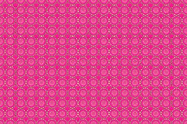 Puantiye, konfeti. Çok renkli folyonun dokusu. Çok renkli, pürüzsüz desenli bir Magenta arkaplanı. Raster illüstrasyonu. Art deco tarzı. Soyut geometrik modern arkaplan. Parlak arkaplan.