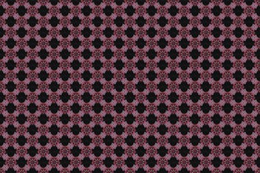 El yapımı etnik doku, hayal gücünün uçuşu. Raster illüstrasyonu. Kusursuz soyut kabile deseni kırmızı, mor ve pembe renklerde..