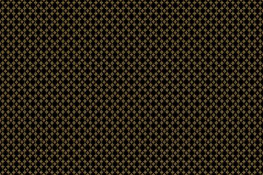 Düşük polimerli altın desenli çizim. Siyah bir arka planda altın rengi, dikişsiz desen. Soyut raster altın doku.