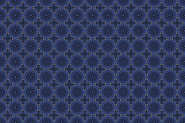 Barok tarzında Damask deseni. Barok damaske klasik mavi, mor ve gri raster desensiz arka plan. Antika çiçekli duvar kağıdı. Ortaçağ barok soyut süsü..