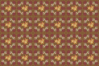 Eski bir çiçek süsü. Soyut klasik dikişsiz desen.