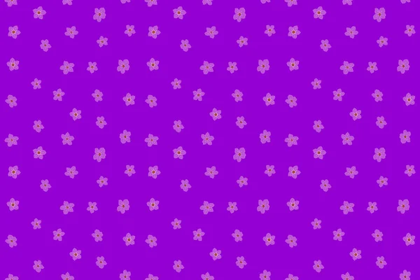 Flowers Seamless Pattern Brown Pink Violet Colors Many Cute Flowers — Stock Photo, Image