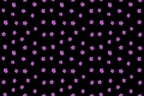 Cute Seamless Pattern Small Flowers Small Flowers Pink Brown Violet — Stock Photo, Image