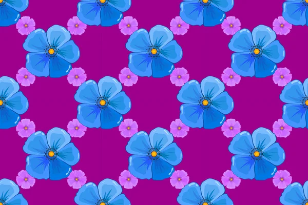 Stampa Fiori Cosmo Raster Carino Illustrazione Più Veloce Motivo Floreale — Foto Stock