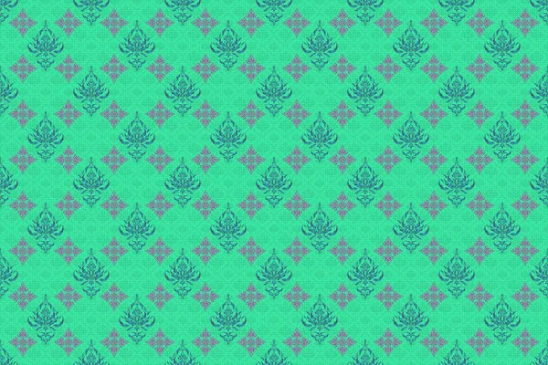 Arabesken Orientalischen Stil Vor Grünem Hintergrund Nahtloses Muster Aus Magenta — Stockfoto