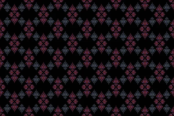 Bezproblémové Abstraktní Moderní Vzor Černém Pozadí Geometrický Opakující Rastrový Ornament — Stock fotografie