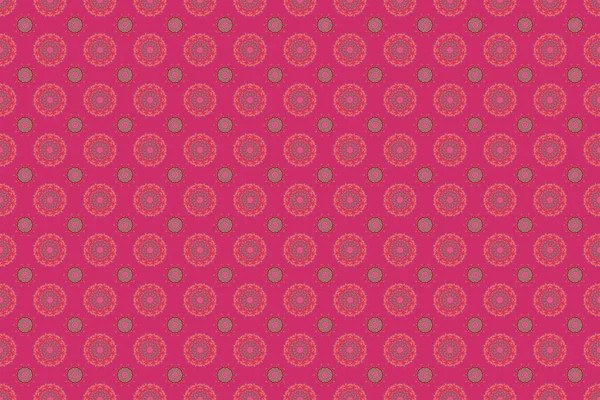 Ročník Pestrobarevný Bezešvný Vzor Pestrobarevný Květinový Ornament Brokátový Textilní Vzor — Stock fotografie