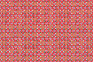 Stock raster illüstrasyonu. Eski tarz. Soyut çiçeklerin bej, yeşil ve mavi renklerde kusursuz deseni.