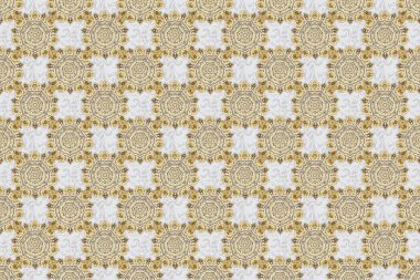 Gri ve altın desenli. Barok tarzında kusursuz desenli doğu süsü. Geleneksel klasik raster altın deseni.