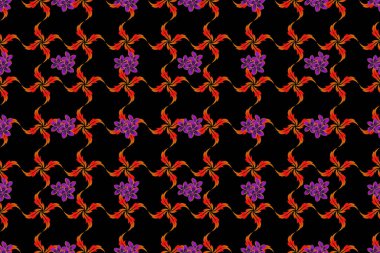 Renksiz çiçeksiz raster deseni.