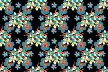 Renksiz çiçeksiz raster deseni.