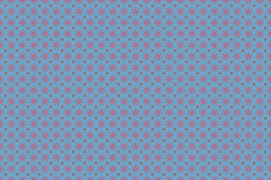 Raster illüstrasyonu. Mavi ve pembe klasik Retro dikişsiz antika akanthus. Dekoratif tasarım unsuru filigran kaligrafi.