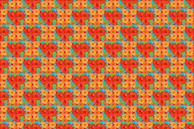 Renksiz çiçeksiz raster deseni.