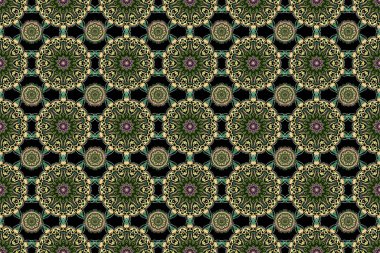 Çiçekli ve Mandala elementli zarif, pürüzsüz bir desen. Güzel el yapımı, kusursuz raster çizimi..