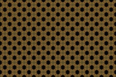 Zarif Mutlu Noeller ya da siyah arkaplanlı altın süslemeli kusursuz 2018 yılı şablonu. Raster illüstrasyonu.