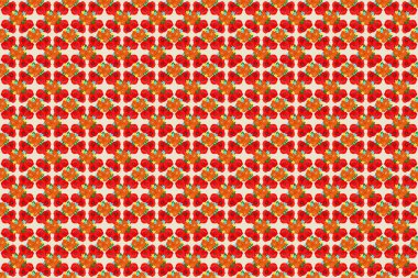 Kusursuz desenli çiçek deseni çizimi.