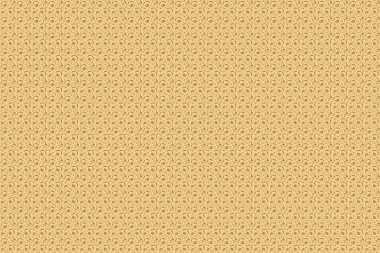 Kusursuz klasik raster altın desenli. Bej arkaplanda geleneksel oryantasyon süsü.