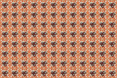 Eski bir çiçek süsü. Soyut klasik dikişsiz desen.