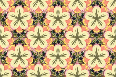 Pembe, bej ve kahverengi renklerde pürüzsüz bir desen. Güzel suluboya çiçekler, parlak tablolar ilham verici çiçek desenleri..