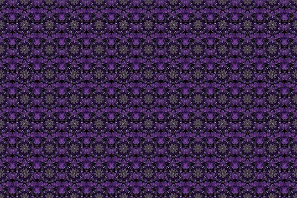 Jolie Illustration Dessinée Main Élégant Motif Violet Sans Couture Avec — Photo