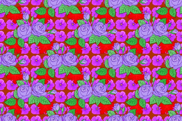 Desenho Aquarela Estilo Vintage Ramo Rosas Violetas Verdes Cor Laranja — Fotografia de Stock