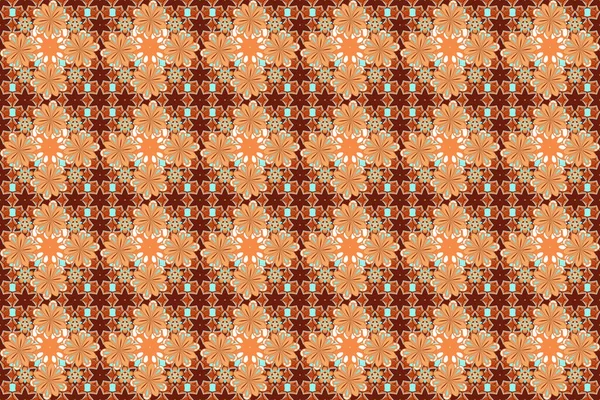 RhombusとNodes ノード を使ったスタイル化された背景 抽象幾何学的パターン 幾何学的なシームレスなパターン オレンジの質感 — ストック写真