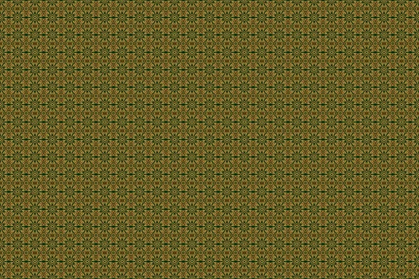 Зеленый Золотой Геометрический Растровый Бесшовный Рисунок Абстрактный Фон — стоковое фото