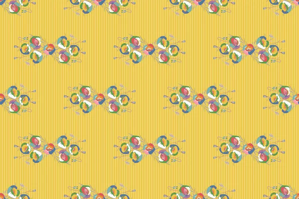 Color Seamless Floral Raster Pattern — Stock Photo, Image