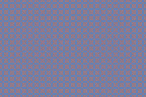Padrão Sem Costura Damasco Cores Laranja Azul Ilustração Raster — Fotografia de Stock