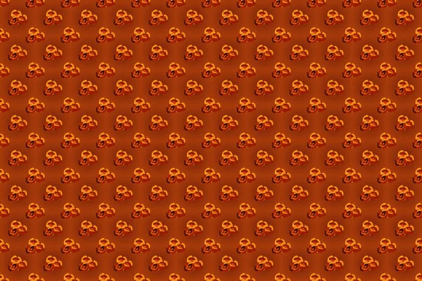 Rasterillustration Sömlös Blommönster Med Stiliserade Vallmoblommor Röda Orange Och Svarta — Stockfoto