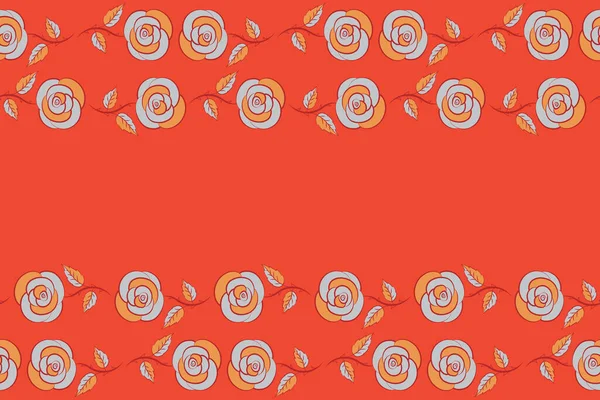 Иллюстрация Абстрактного Оформления Дизайн Стилизованной Розы Винтажном Стиле Копировальным Пространством — стоковое фото