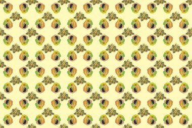 Renksiz çiçeksiz raster deseni.