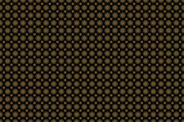 Altın ve siyah renklerde kusursuz çiçek seramikleri. Klasik kumaş süsü.