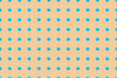 Yumuşak suluboya kozmos çiçeği deseni. Bej arka planda kusursuz desen. Raster illüstrasyonu.