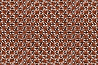 Millefleur 'lar. Raster, küçük çaplı çiçeklerdeki basit, pürüzsüz desen. Kahverengi, bej ve pembe renklerde özgürlük. Tekstil veya kitap kapakları, hediye paketi veya yapıştırma kitabı için çiçeksiz arkaplan