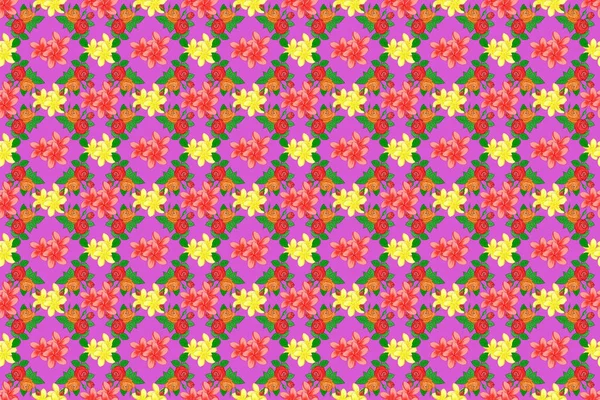 Nahtlose Muster Floralen Raster Illustration — Stockfoto