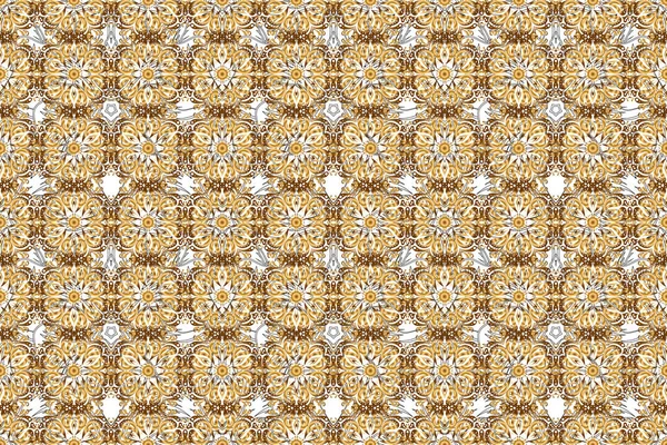 Raster Luxury Gold Pattern Golden Seamless Pattern Background — Stock Photo, Image