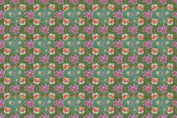 Color Seamless Floral Raster Pattern — Stock Photo, Image
