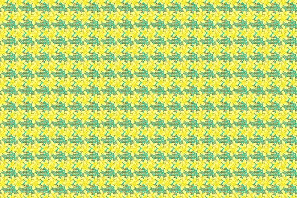 Traditional Indian Floral Seamless Pattern Motley Plumeria Flowers Neutral Yellow — Stock Photo, Image