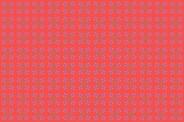 Ikat Damask Безseamask Pattern Background Tile Растровая Иллюстрация Оранжевых Фиолетовых — стоковое фото
