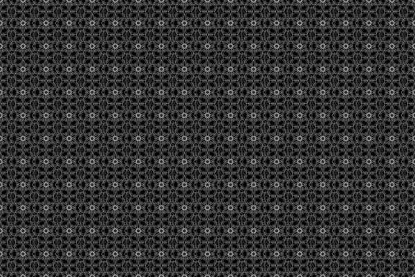 Prachtige Artdeco Sjabloon Met Zwart Witte Elementen Samengevat Geometrisch Naadloos — Stockfoto