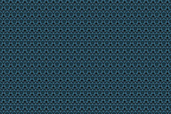 Bezešvé Damaškové Vzory Ročník Ornamentální Pozadí Viktoriánským Vzorem Modrých Barvách — Stock fotografie