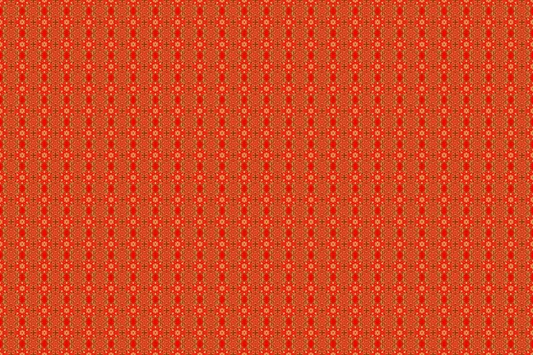 Ornamento Vintage Rosso Dorato Modello Senza Cuciture Stampa Tessuto Carta — Foto Stock