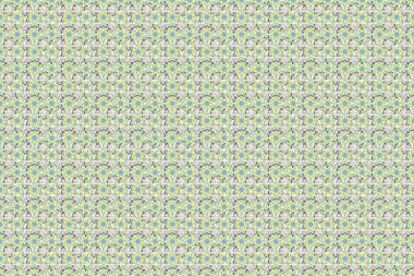 Raster klasik İtalyan süsü. Mavi, turuncu ve sarı renklerde pürüzsüz döşeme deseni.