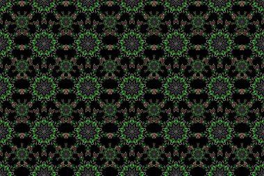 Antika ortaçağ barok soyut karalama süsü olan duvar kağıdı. Barok tarzında Damask deseni. Barok damaske klasik çok renkli karalama raster dikişsiz desen.